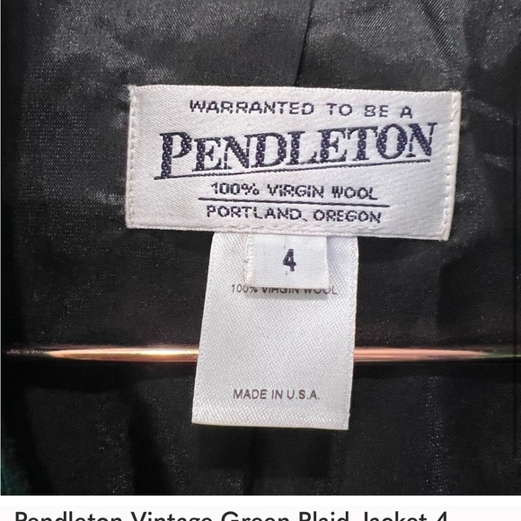 Pendleton Vintage Plaid Blazer Jacket 4 - Picture 2 of 6